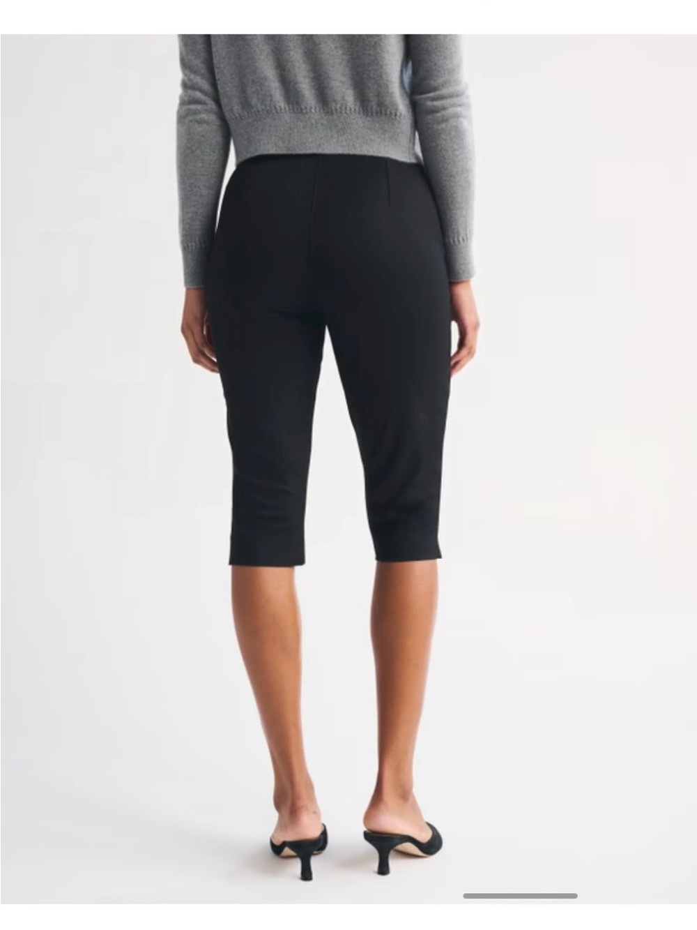 Abercrombie & Fitch Black Cropped curve love Capri Pants